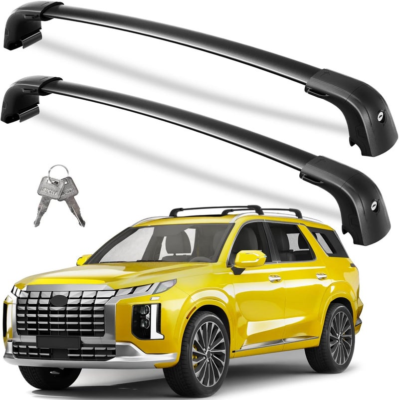 wonderdriver Lockable Roof Rack Cross Bars 220lbs Compatible with Hyundai Palisade 2019-2025 SE SEL XRT Limited Calligraphy,Heavy Duty Aluminum Roof Rails Crossbars Canoe Black Rooftop Cargo Luggage - Image 1